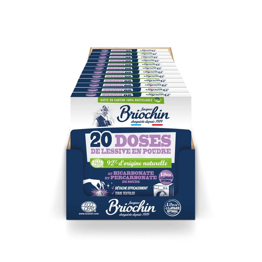 [3383482305533] BRIOCHIN Detergente cápsulas en polvo con bicarbonato y percarbonato aloe vera 360 g