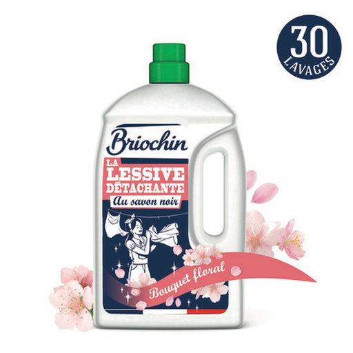 [3383482308855] BRIOCHIN Detergente Líquido Quitamanchas Jabón Negro Bouquet Floral 1,5 L