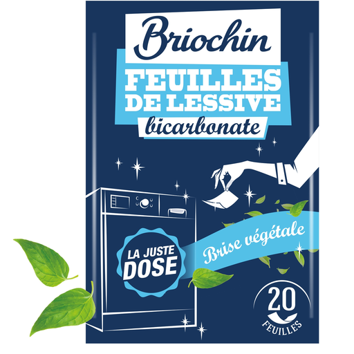 [3383482308893] JACQUES BRIOCHIN Hojas de Detergente con Bicarbonato, la caja de 20