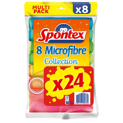 [3384127002640] SPONTEX Paños de Microfibra Collection 24 unidades