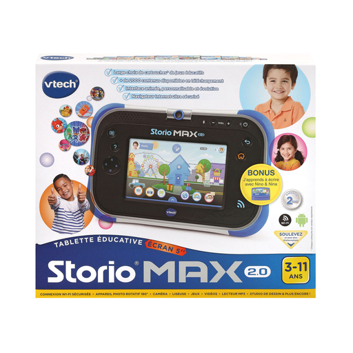 [3417761088852] VTECH Bundle Storio Max 2.0 Azul + Jogo Aprendo a Escrever com Nino e Ni
