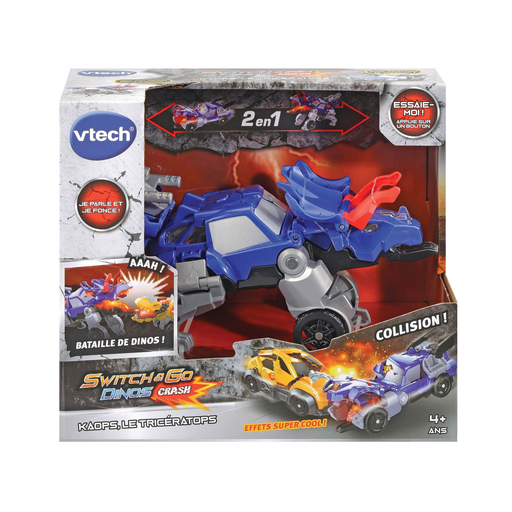 [3417765414053] VTECH Switch & Go Dinos Crash Kaops Transforming Vehicle, the Triceratops the toy
