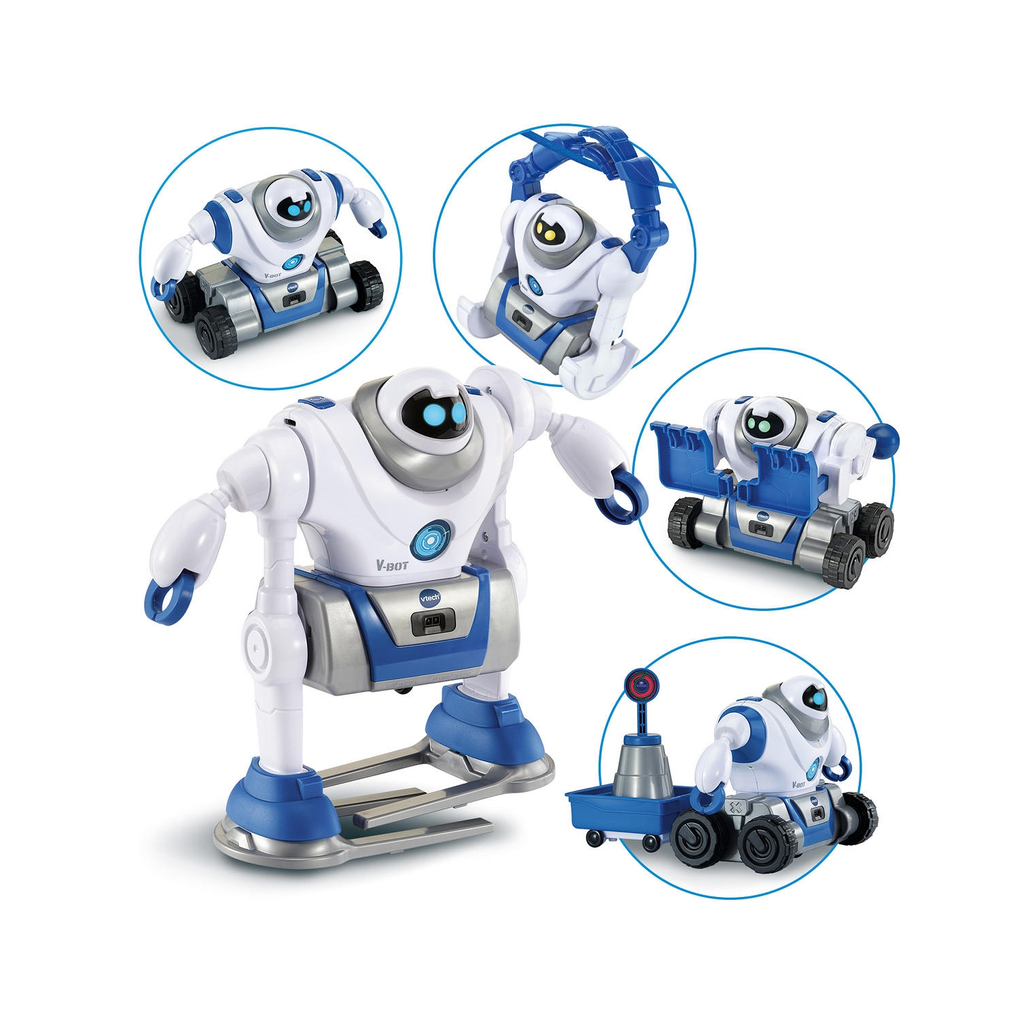 VTECH V-bot Robot 5 Em 1 Multicor, Brinquedo Educativo A Partir Dos 3 Anos