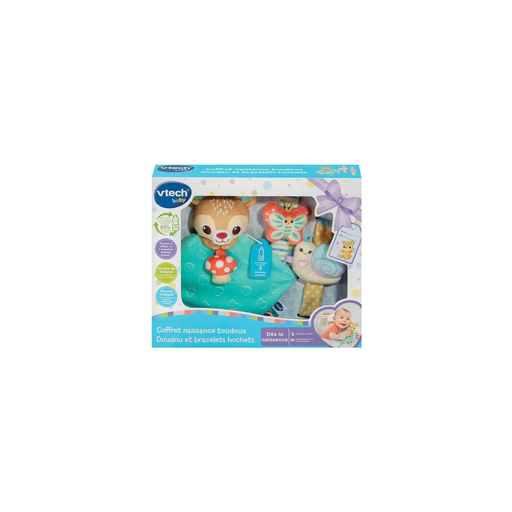 [3417765874659] VTECH Set Naissance Toudoux Recycled Fabric Comforter Multicolour 26.3x5.4x21.6cm