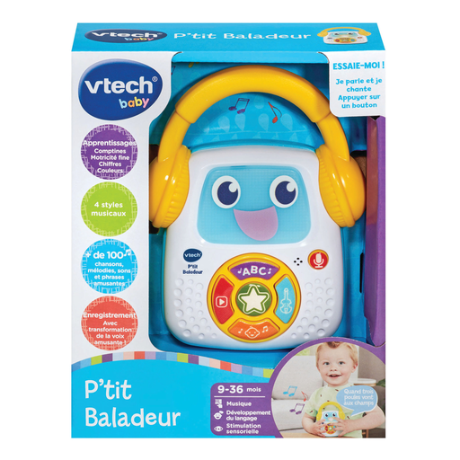 [3417766078056] VTECH Baby Musical Player V.Pod Baby with Voice Recording and Robotic Effects la boite