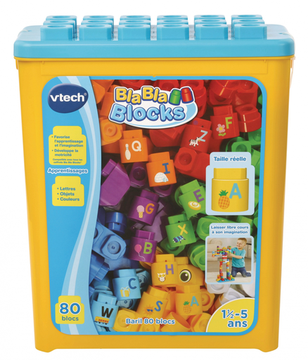 [3417766089052] VTECH Bla Blocks Baril 80 Blocs (sans Electronique)