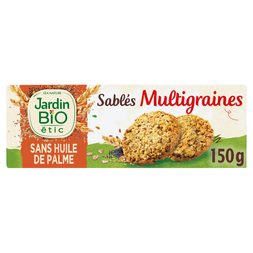 [3456300014204] JARDIN BIO ETIC Galletas sablés multigrano 150 g