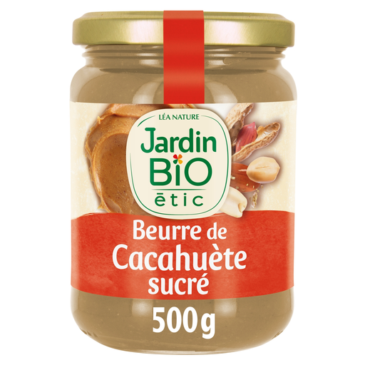 [3456300015324] JARDIN BIO Beurre de cacahuète creamy BIO 500 g