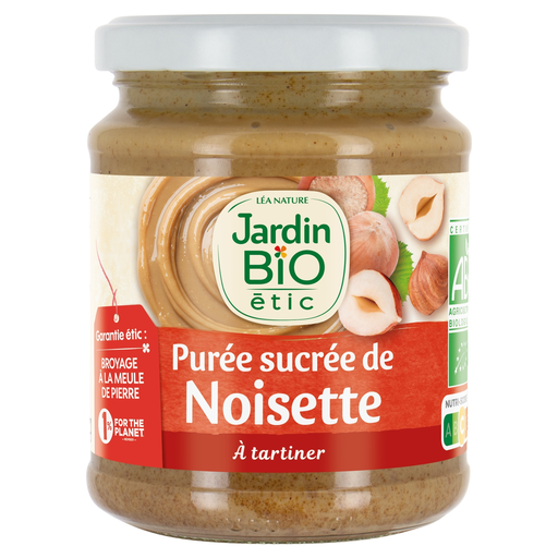 [3456300016765] JARDIN BIO ETIC Pâte à tartiner délice de noisette BIO 250 g