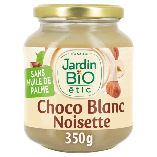 [3456300018028] JARDIN BIO Étic Pâte à tartiner chocolat blanc noisette 350 g