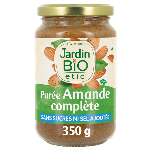 [3456300021134] JARDIN BIO Purée 100% d'amande complète sans sucres ajoutés 350 g