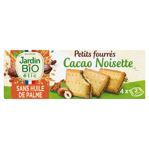 [3456300021691] JARDIN BIO Bolachas recheadas de cacau e avelã 200 g