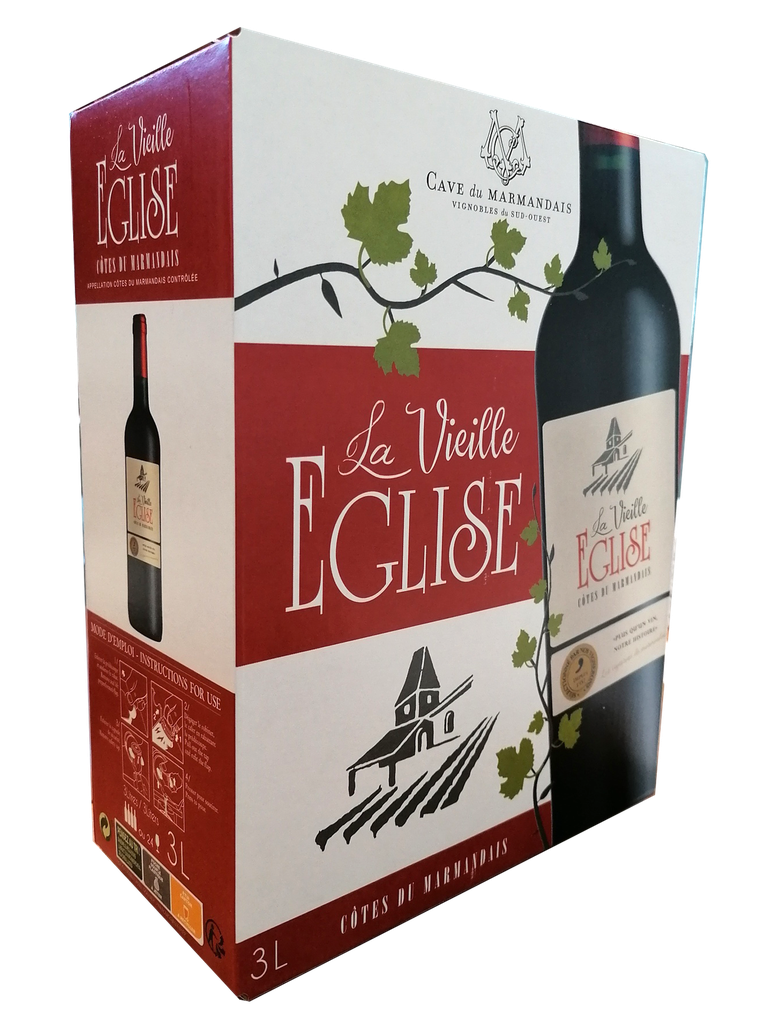 LA VIEILLE EGLISE Côtes du Marmandais AOP Red Wine 3 L