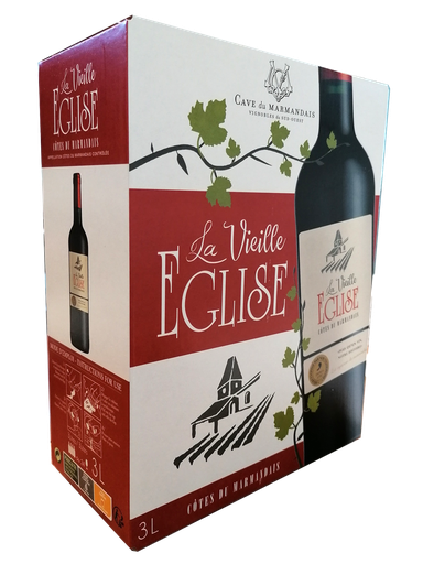 [3468000013142] LA VIEILLE EGLISE Côtes du Marmandais AOP Tinto 3 L