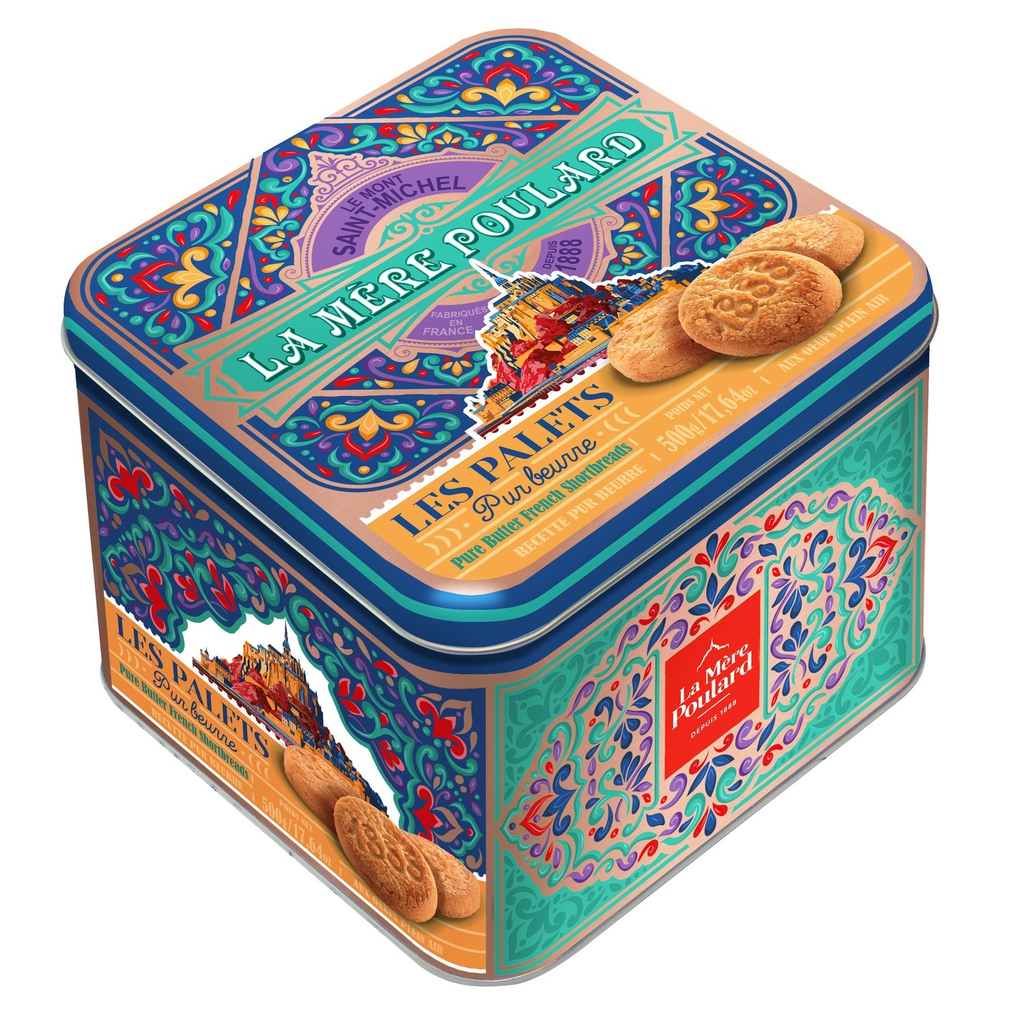 LA MERE POULARD Palets pur beurre coffret fer 500 g