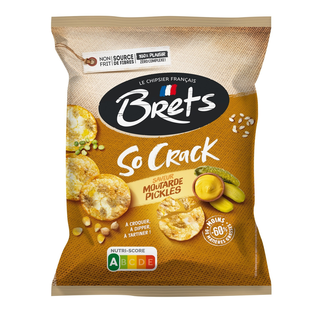 BRETS Savory Biscuit So'Crack Mustard Pickles 70 g