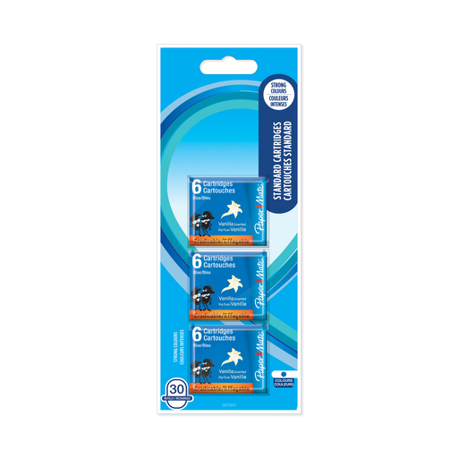 [3501170671313] PAPERMATE 30 standard short ink cartridges Erasable Blue