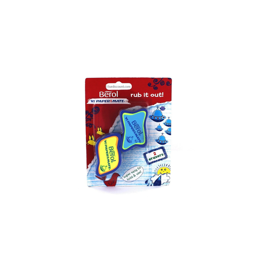 [3501170780213] PAPERMATE Berol Erasers Pack of 2