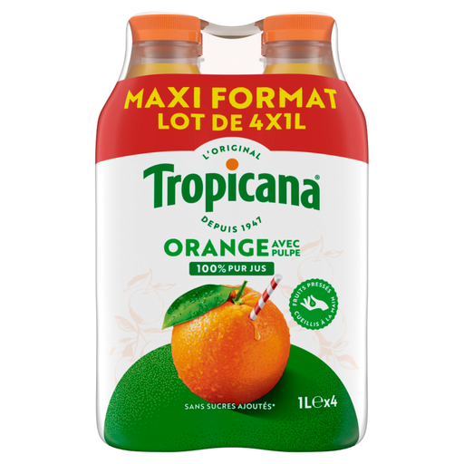 [3502110009432] TROPICANA Sumo de laranja com polpa Pure Premium 4x1L