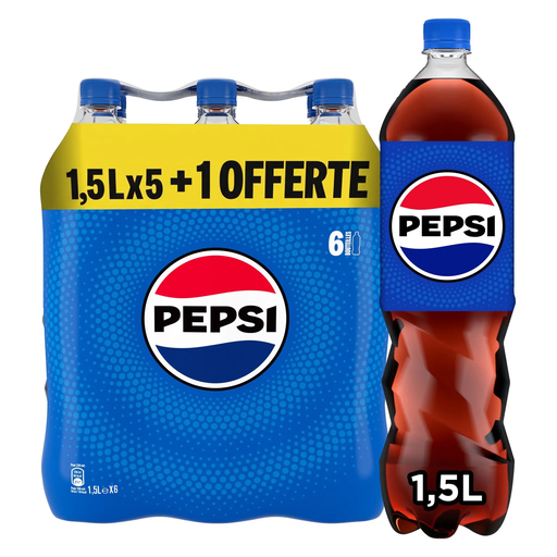 [3502110010483] PEPSI Bebida gaseificada com extratos vegetais 6 x 1,5 L