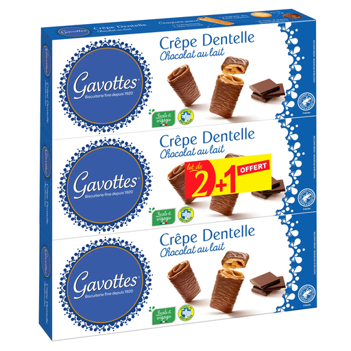 [3535800004462] GAVOTTES Crêpes dentelle chocolat au lait 2 x 90 g