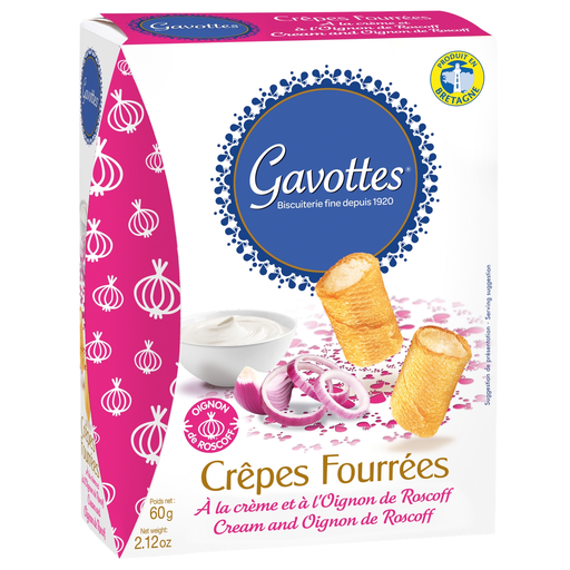 [3535800005001] GAVOTTES Crêpes fourrées crème et oignon de roscoff AOP 60 g