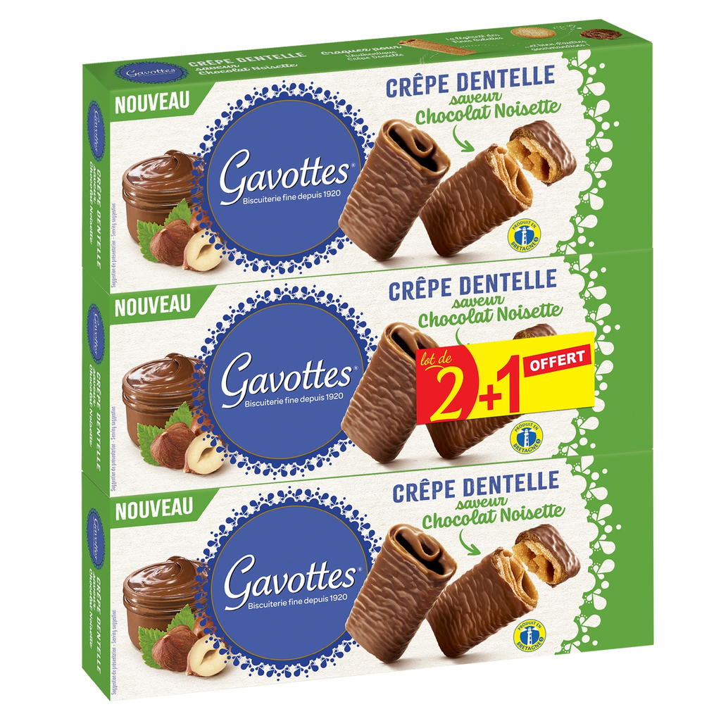 GAVOTTES Crêpes dentelle chocolate avellana 270 g