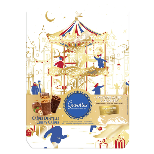 [3535800015550] GAVOTTES Assortiment de Biscuits Crêpes Dentelles Chocolat Noir et Noisette 400 g