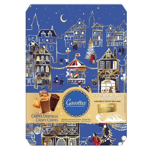 [3535800015758] GAVOTTES Assortiment de Biscuits Crêpes Dentelles Chocolat Noir et Chocolat Lait Caramel 400 g