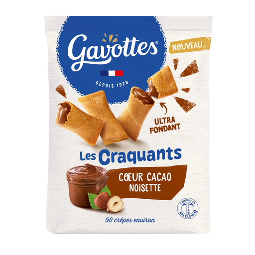 [3535800016595] GAVOTTES Crispy lace biscuits cocoa hazelnut filling 175 g