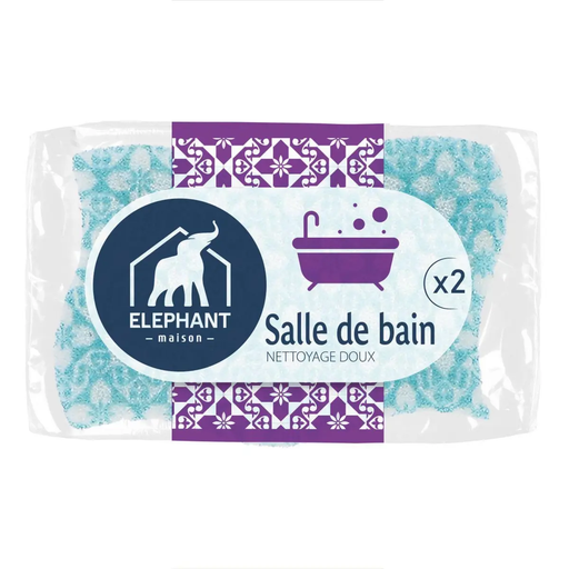 [3543534440050] ELEPHANT Bathroom Scrubbing Sponges 2 pack