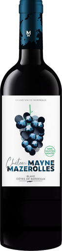 [3548310116204] Château Mayne Mazerolles sem enxofre adicionado BIO 2021 Blaye Côtes de Bordeaux AOP Tinto 75 cl