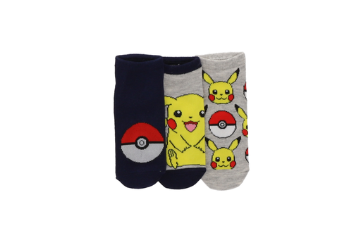 [3553561240943] POKÉMON 3 paires de chaussettes ultra-courtes Bébé Pikachu