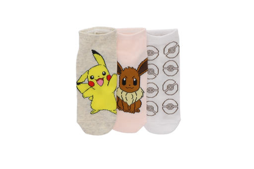 [3553561241193] POKÉMON 3 pares de calcetines ultra cortos para bebé