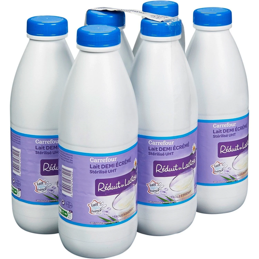 [3560070437412] CARREFOUR CLASSIC Semi-Skimmed Lactose-Free UHT Milk 6x1L
