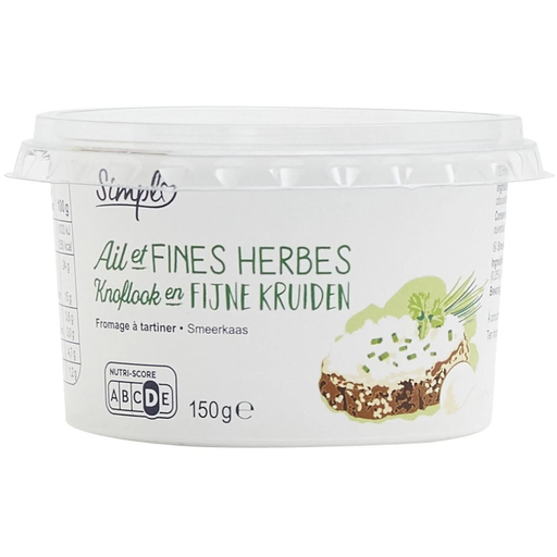 [3560070533633] SIMPL Spreadable Cheese Garlic and Fine Herbs 150 g