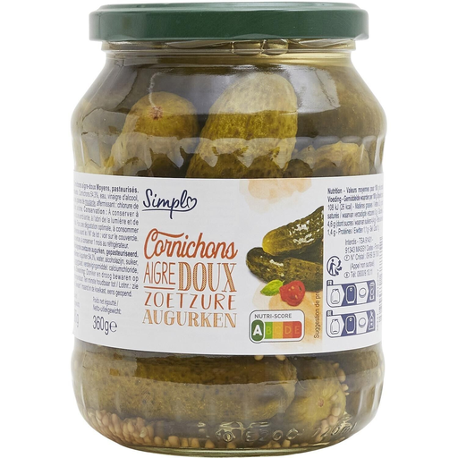 [3560070688852] SIMPL Cornichons Agridoce 360 g