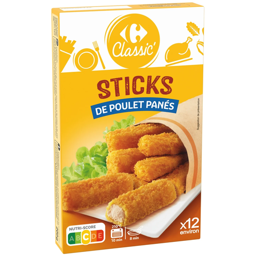 [3560070732821] CARREFOUR CLASSIC Breaded Chicken Sticks 200 g