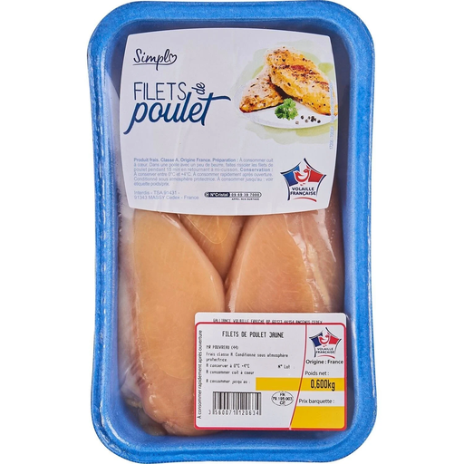 [3560071120634] SIMPL Yellow Chicken Fillets 600 g