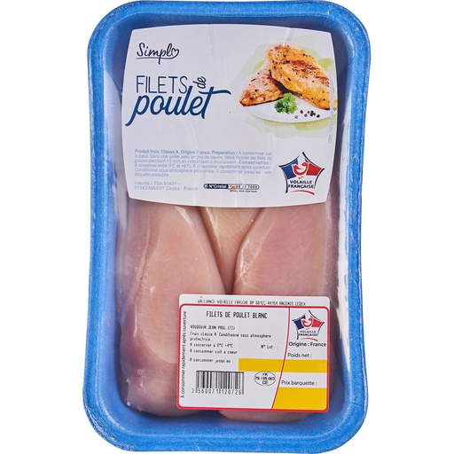 [3560071120726] SIMPL White Chicken Fillets Petit Prix 600 g