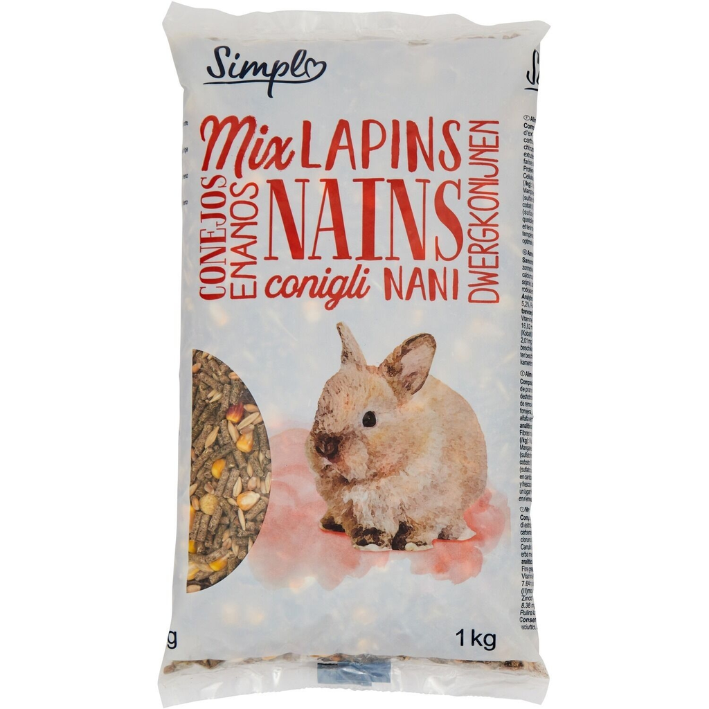 SIMPL Alimento para Conejo Enano Granulado 1 kg