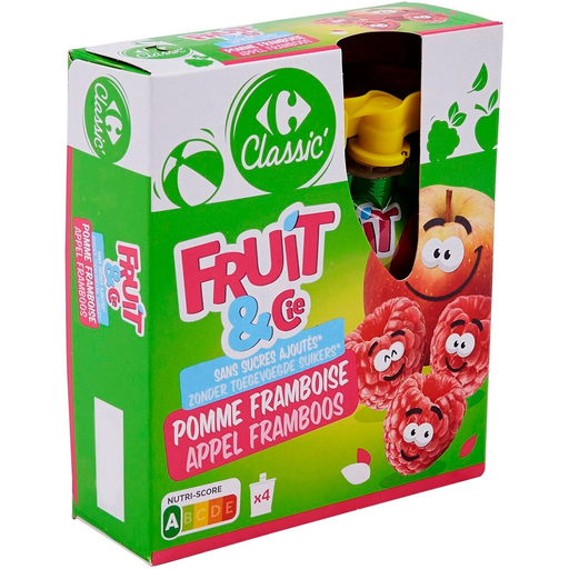 [3560071185336] CARREFOUR CLASSIC Raspberry compote no added sugar 4x90g