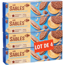 CARREFOUR Milk chocolate shortbread 4 packs of 200 g