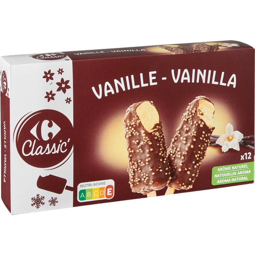 [3560071215088] CARREFOUR CLASSIC Gelados Gelados de Pau Baunilha Chocolate 450 g