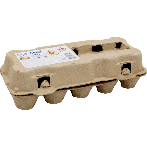 [3560071227302] CARREFOUR Fresh eggs from barn-raised hens, pack of 10