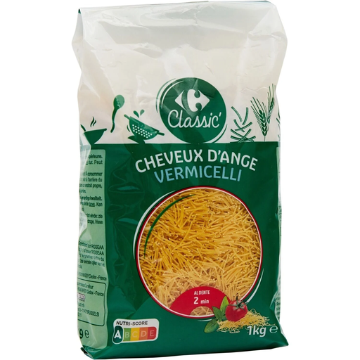 [3560071252939] CARREFOUR CLASSIC Pâtes cheveux d'ange 1 kg