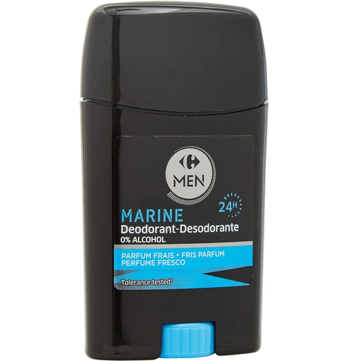[3560071258757] CARREFOUR Déodorant stick parfum marine 24h sans alcool 50 ml