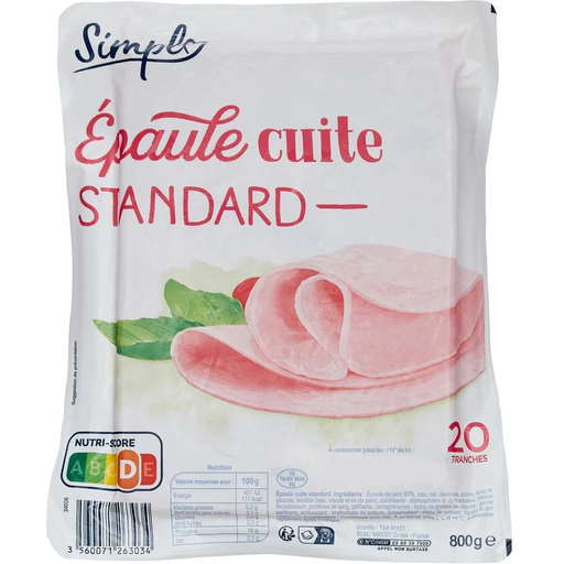 [3560071263034] SIMPL Standard Cooked Pork Shoulder 800 g