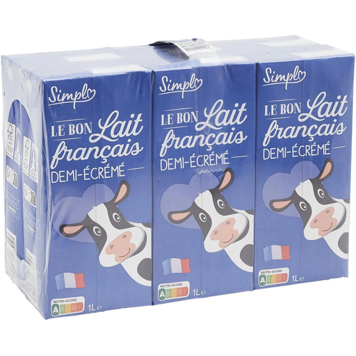 [3560071267964] SIMPL Semi-Skimmed Milk 6 bricks of 1 L