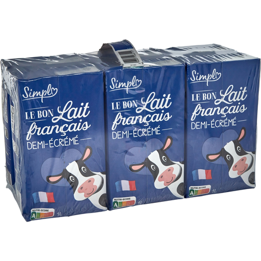 [3560071268114] SIMPL Semi-Skimmed Milk 6 bricks of 1 L